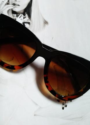 Солнцезащитные очки в стиле кошачий глаз Леопард