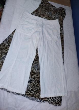 Льон кюлоти штани білі