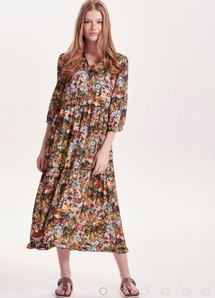 Винтаж костюм платье  👗 с юбкой плиссе в цветы  богемный стиль