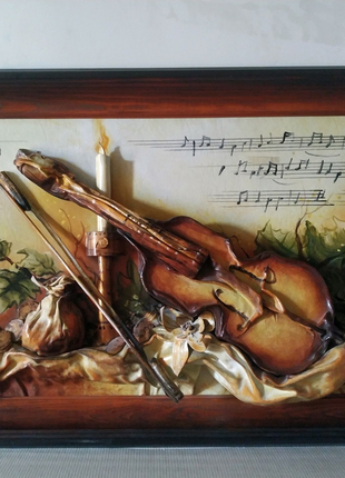 Картина об'ємна скрипка