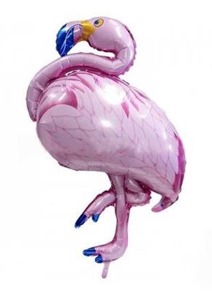 Фольгированный Шар-Фигура "Фламинго" 104*60см, цвет - розовый