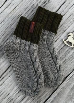 Дитячі вовняні шкарпетки — в'язані шкарпетки для хлопчика — шкарп