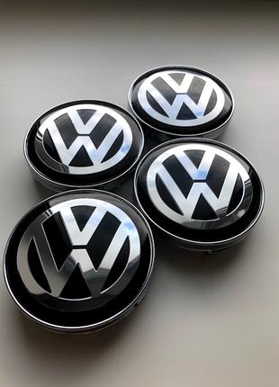 Колпачки заглушки на литые диски Volkswagen 60мм, колпачки Фол...
