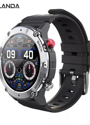 Мужские сенсорные умные смарт часы Smart Watch MEDA045-1S с то...