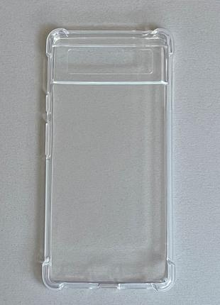 Чехол (бампер, накладка) для Pixel 6 тонкий, прозрачный, силик...