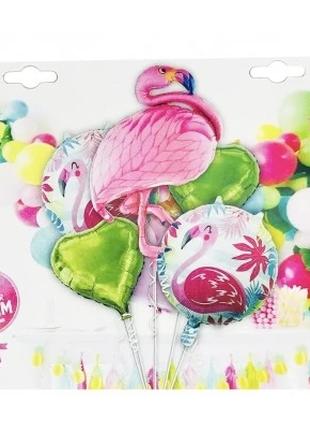 Набор фольгированных шаров "Фламинго"