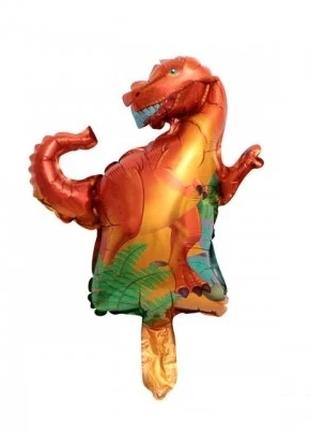 Фольгированный шар мини-фигура "Динозавр" , цвет - оранжевый