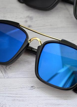 Солнцезащитные очки квадрат с высокой переносицей Синий