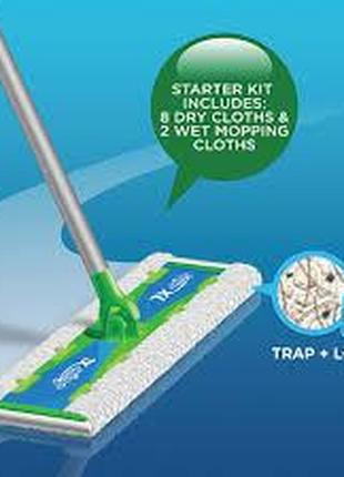 Swiffer dry wet kit trap lock-Набір для прибирання підлоги шва...