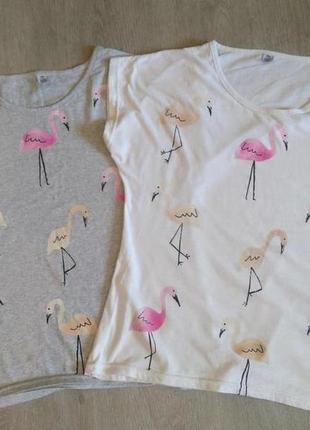 Комплект из 2-х футболка фламинго carla mara. размер xl