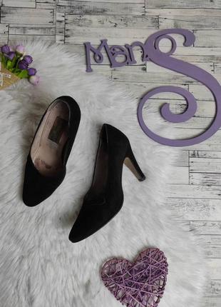 Жіночі туфлі чорні натуральна замша розмір 37