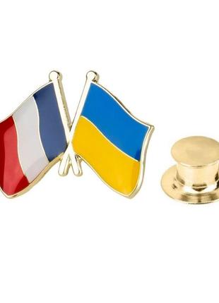 Брошка значок пін національна символіка прапор франція україна...