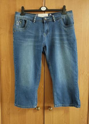 Классные бриджи джинсовые 24/7 authentic denim шорты длинные б...