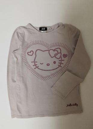 Кофта - реглан h&m / hello kitty на 6 - 8 років, ріст 130 см