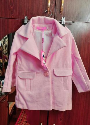 Пальто для дівчаток рожеве