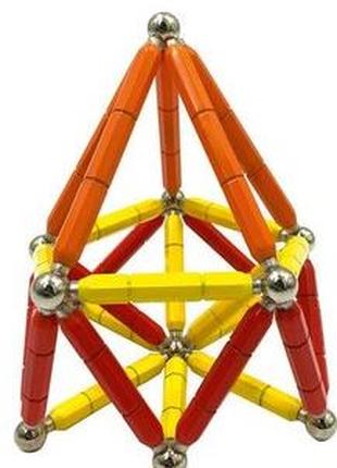 Магнітний конструктор Playtive Red orange yellow magnetic buildin