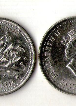 Канада 25 центів 2000 рік №220