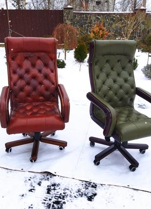 Новое кожаное кабинетное кресло Garne Kriselechko, нове крісло