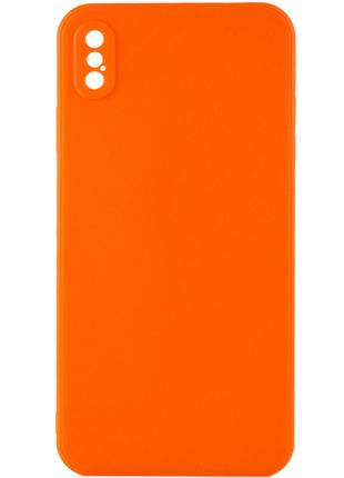 Силиконовый защитный чехол для Iphone Xs оранжевый / Orange Fu...