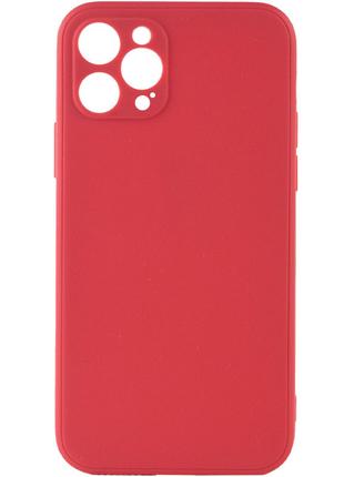 Силиконовый защитный чехол для Iphone 12 Pro красный / Camelli...
