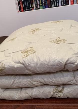Одеяло двуспальное 180х210см|Pure Wool/Овечая шерсть|Ковдра
оп...