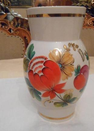 Красивая редкая ваза фарфор ссср киев ручная роспись №550ж
