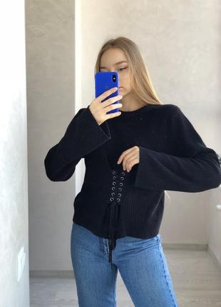 Чорний светер h&m