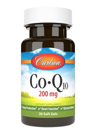Натуральная добавка Carlson Labs CoQ10 200 mg, 30 капсул