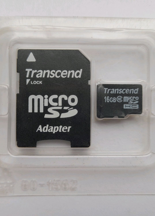 Продам microSD HC Transcend 16Gb