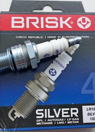 Свечи зажигания 2110 (8 кл.) Silver (Brisk) под газ LR15YS/133...