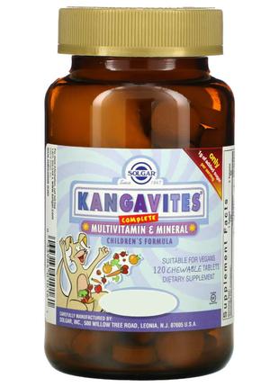 Вітаміни та мінерали Solgar Kangavites, 120 жувальних таблеток...