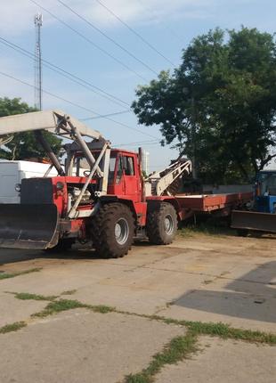 АРЕНДА трактора Т-150 с буровой крановой установкой и прицепом