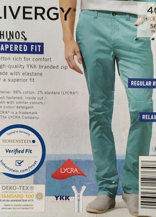 Натуральные брюки чино "chinos tapered fit" , livergy,  герман...