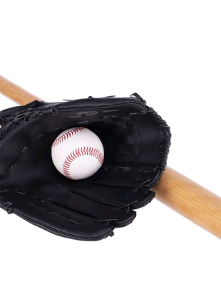 Ловушка перчатка для бейсбола (PVC, р-р 12,5, черный, коричневый)
