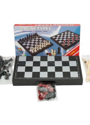 Набор 3 в 1: Шахматы, шашки, нарды, (29 х 29см), магнитные