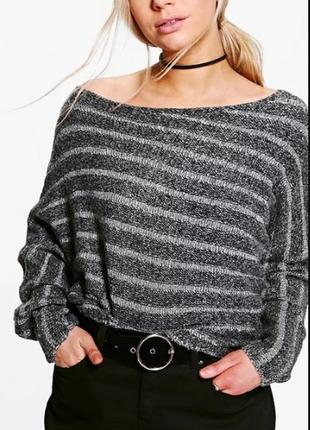 Zara светр оверсайз зі спущеним плечем