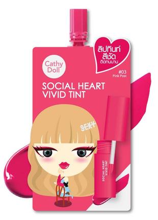 Корейский тинт для губ Cathy Doll #3 Pink Post