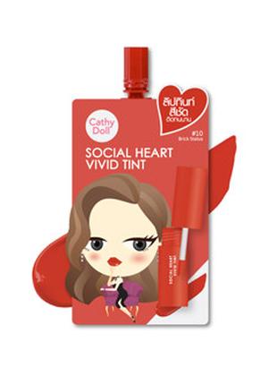 Корейский тинт для губ Cathy Doll #10 Brick Status