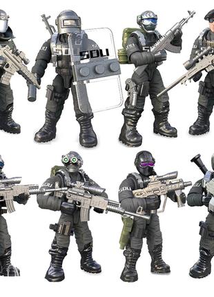 Фигурки человечки военные спецназовцы полиция swat для лего lego