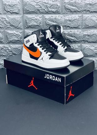 Nike Air Jordan 1 белые Кроссовки Найк Джордан жорики хай топы - 999 ...