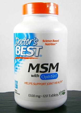 Doctor's s Best, МСМ з OptiMSM, 1500 мг, 120 таблеток