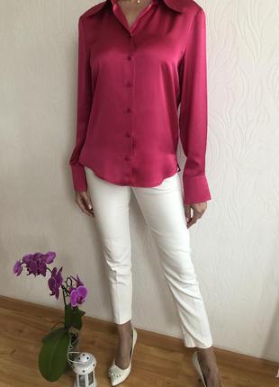 Стильная блуза ярко-розового цвета дорогого немецкого бренда g...