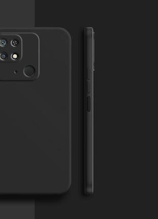 Матовый чехол на Xiaomi Redmi 10с черный микрофибра