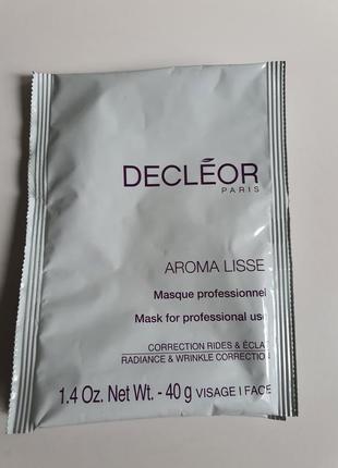 Маска для коррекции морщин decleor aroma lisse mask