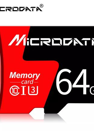 Карта памяти, Флешка TF card MicroSD 64GB Class 10 + SD Adapte...