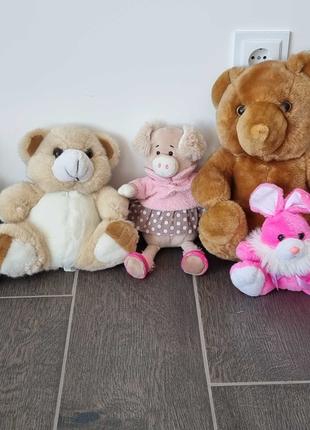Мягкие игрушки б/у енот заяц собака мишка корова кит змея драк...