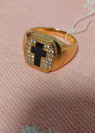 Кольцо печатка перстень 24р мед золото
