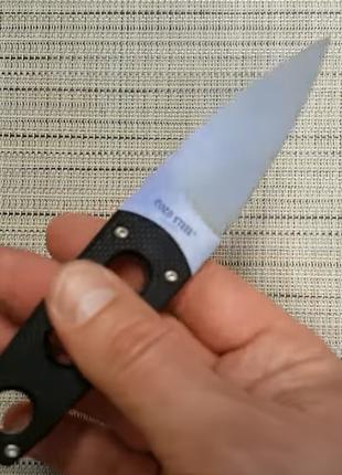 Тычковый нож 16,5 см черный для самозащиты с чехлом в комплект...
