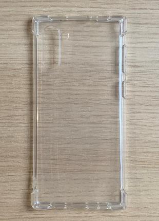 Чехол - накладка (бампер) для Samsung Galaxy Note 10 прозрачны...