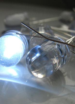 Світлодіод LED светодиод білий діаметр 10 мм 10 штук